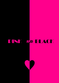 PINK and BLACK + SIMPLE HEART.