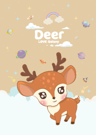 กวางน้อย ก้อนเมฆน่ารัก สีน้ำตาล