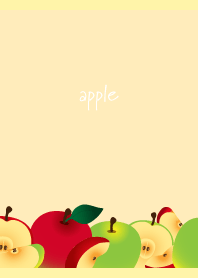 Green Apple Red Apple light yellow