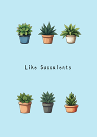 Like succulents(light blue)