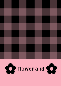 Flower and check pattern 7
