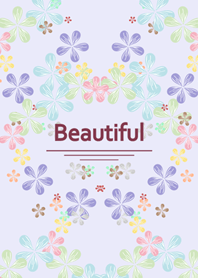 花の紫色のカラフルな世界