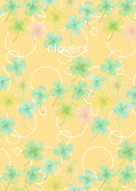 Colorful Clover on light yellow