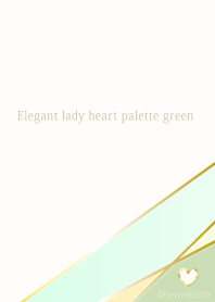 Elegant lady heart palette green