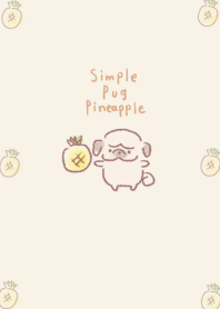 Simple Pug Pineapple Beige