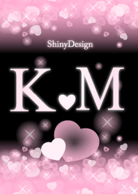 K&M イニシャル 運気UP!ピンクハート