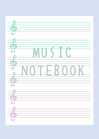 GRADIENT MUSIC NOTEBOOK-BLUE GRAYj