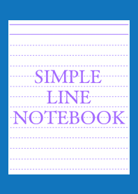 SIMPLE PURPLE LINE NOTEBOOK/BLUE/WHITE