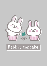 Rabbit cupcake.Clover.gray