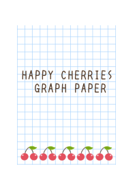 HAPPY CHERRIES GRAPH PAPER-WHITEj
