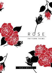 ROSE PATTERN THEME -RED×WHITE-