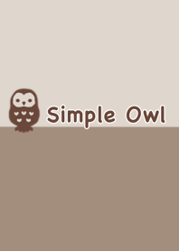 シンプル ふくろう brown colour