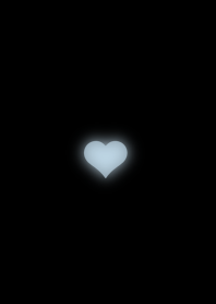 simple heart (blur)/black aqua.