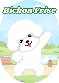 Cheerful Bichon Frise (Purple 05)