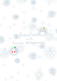 Snowflakes with Snowman & Kagamimochi