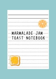 MARMALADE JAM TOAST NOTEBOOK-DUSTY MINT