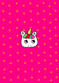(simple unicorn pink dot)