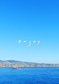 Blue sea, sky and ship17 from Japan
