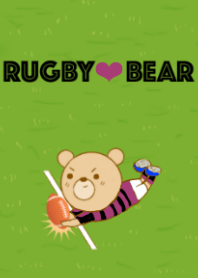 RUGBY BEAR black and dark red