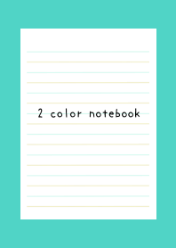 2 COLOR NOTEBOOKj-LB&YEL GR-EMERALDGREEN