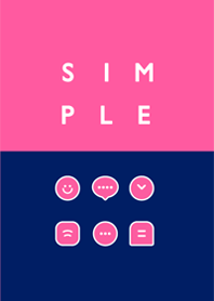 SIMPLE / navy-pink.