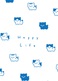 ちいさなねこ/ white blue.