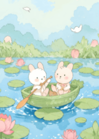 Cute Rabbit and Beautiful Nature V.10