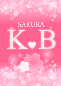 K&B イニシャル 運気UP!かわいい桜デザイン