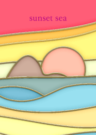 Enamel Pin sunset sea 100