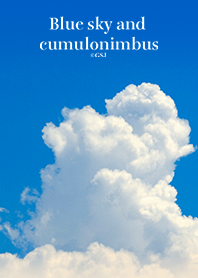 Blue sky and cumulonimbus from Japan