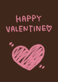 Valentine berwarna coklat.