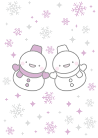Purple and white: Snowman combo theme