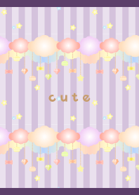 Cute Clouds on purple JP