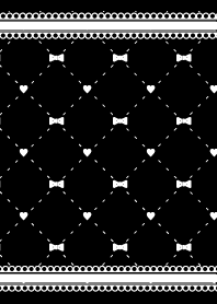 Ribbon and lace04 black