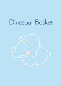 Dinosaur Basket -ice blue-