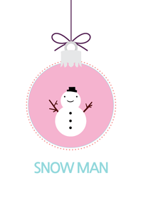 snow man_pink