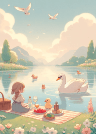 duck cute picnic 04