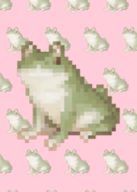 개구리 패턴 픽셀 아트 테마 pink04