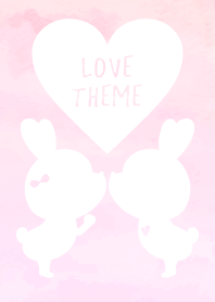 Watercolor pink love theme.