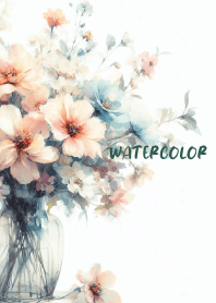 WATERCOLOR-PINK BLUE FLOWER-41