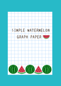 WATERMELON GRAPH PAPERj-TURQUOISE BLUE