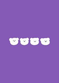 simple white bear : purple & purple