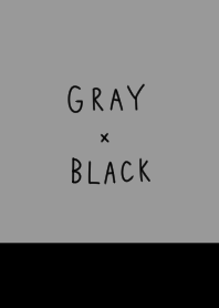 Gray and black. Two-tone.
