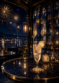 Navy Amber Moon Fireworks Soda
