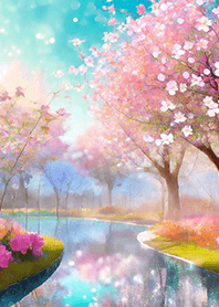 優美な春の風景の着せかえ(Spring-759)