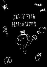 เรียบง่าย แมงกระพรุน วันฮาโลวีน ดำขาว