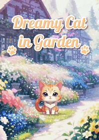 Dreamy Cat in Garden