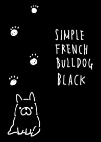 บูลด็อกฝรั่งเศสสีดำเรียบง่าย