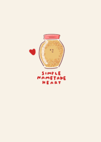 simple Nametake heart beige