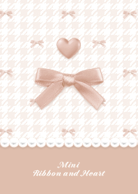Mini Ribbon & Heart HT3 -  Beige 03